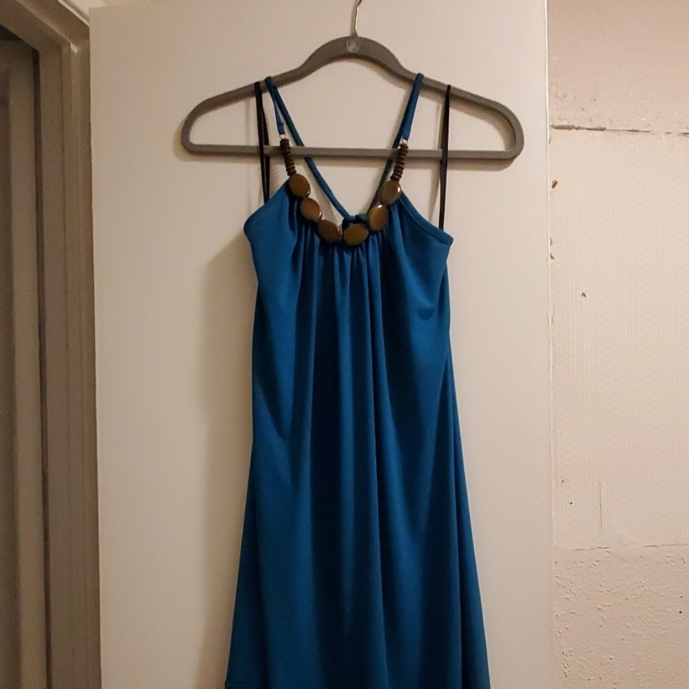 Teal Halter Style Dress